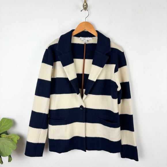 Ann Taylor Jackets & Blazers - NWOT Ann Taylor Loft 100% Merino Wool Stripe Blazer Sz XL